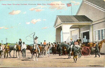 State Fair roping contest